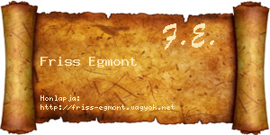 Friss Egmont névjegykártya